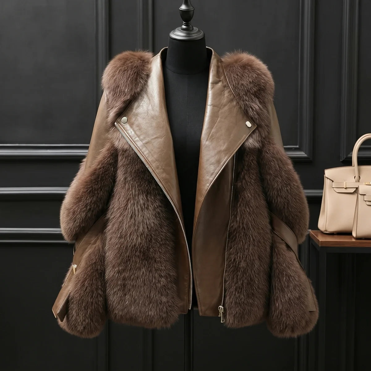Xenia Faux Fur Lapel Jacket