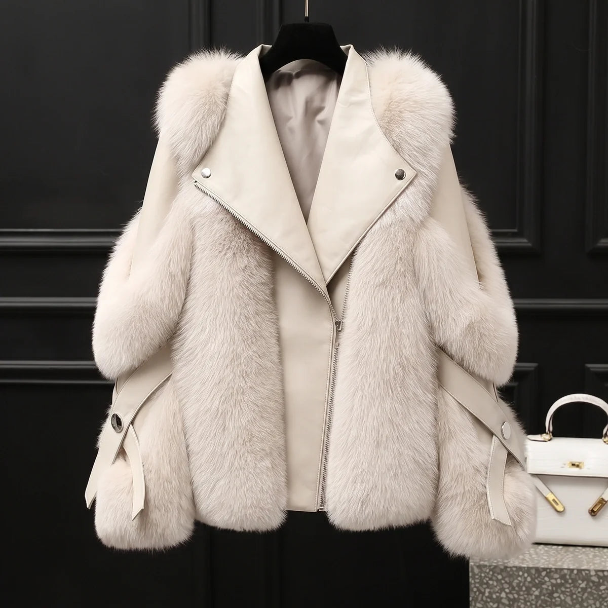 Xenia Faux Fur Lapel Jacket