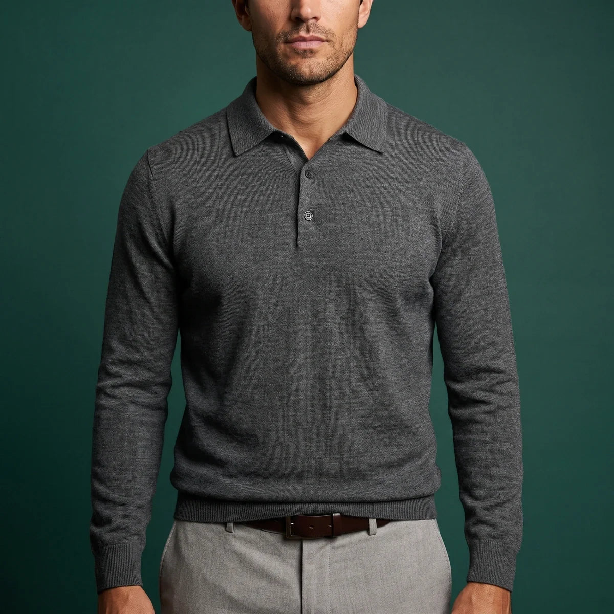 Lambert Merino Long Sleeve Polo