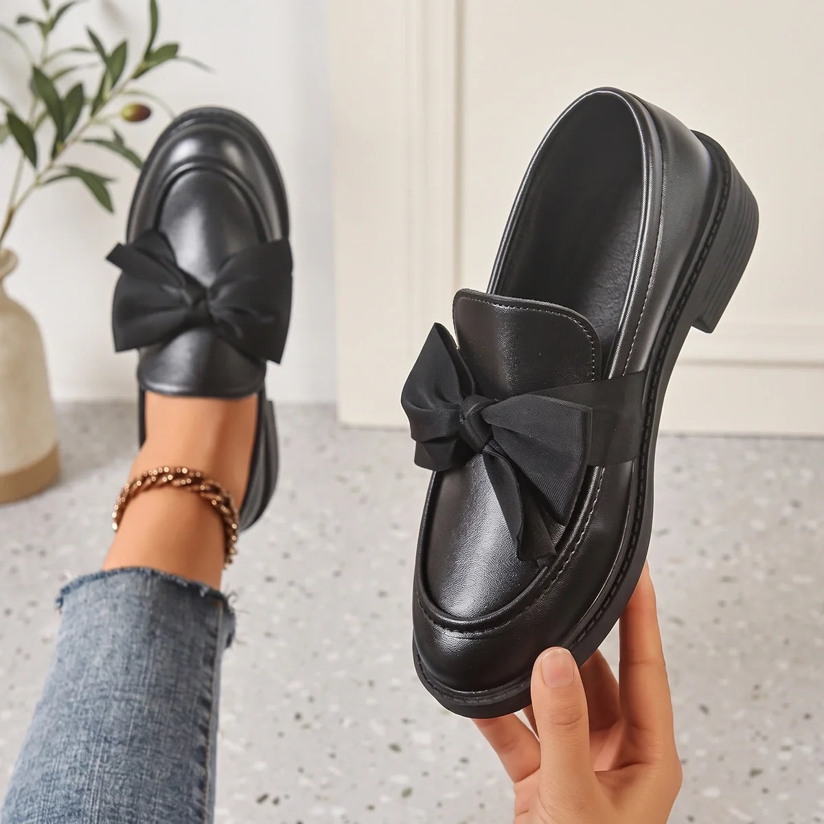 Franca Patent Bow Loafers