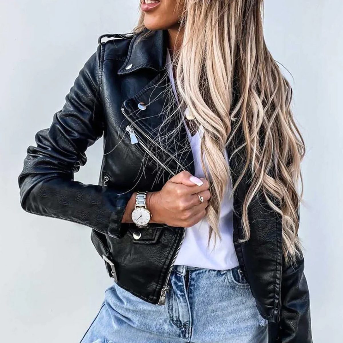 Reverie | Cropped Biker Jacket for Women