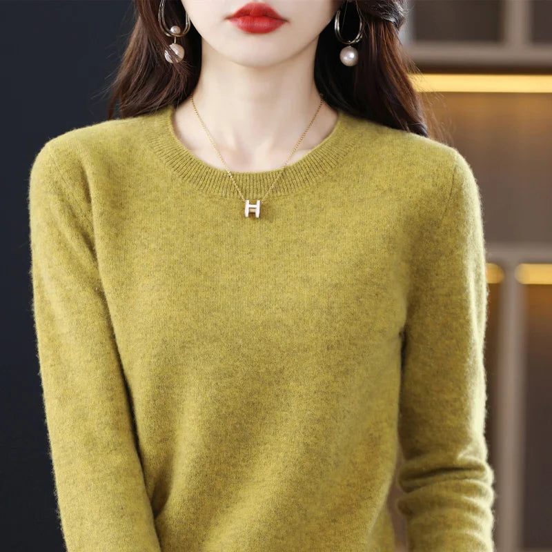 Nyla | Ribbed Knit Sweater with Crew Neck for Women