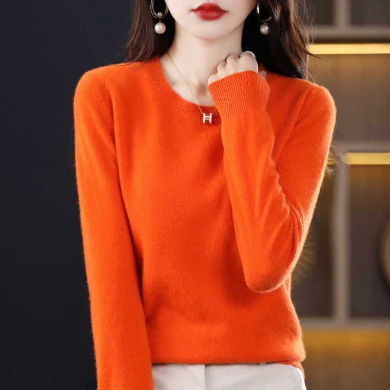 Nyla | Ribbed Knit Sweater with Crew Neck for Women