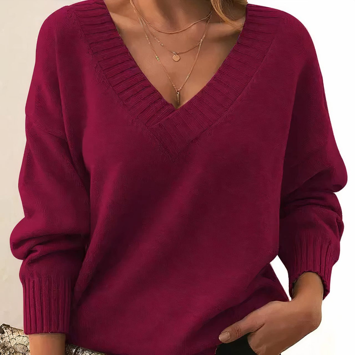 Philippa | Ribbed Knit Roll Neck Sweater for Women