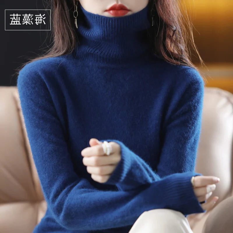 Kelda | Ribbed Knit Turtleneck Sweater for Women