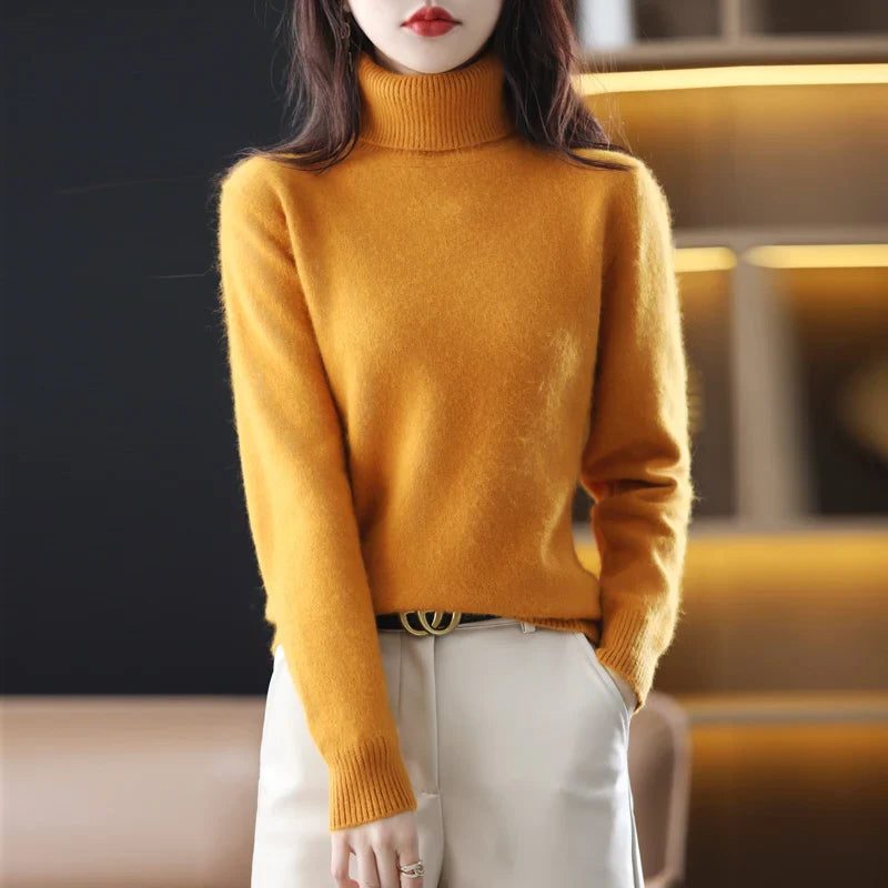 Kelda | Ribbed Knit Turtleneck Sweater for Women
