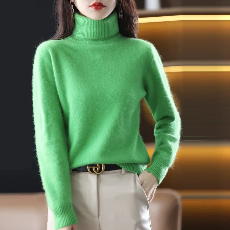 Kelda | Ribbed Knit Turtleneck Sweater for Women