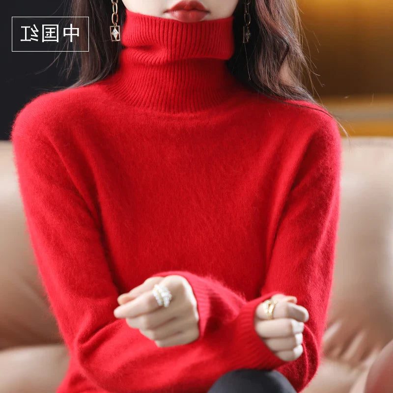 Kelda | Ribbed Knit Turtleneck Sweater for Women