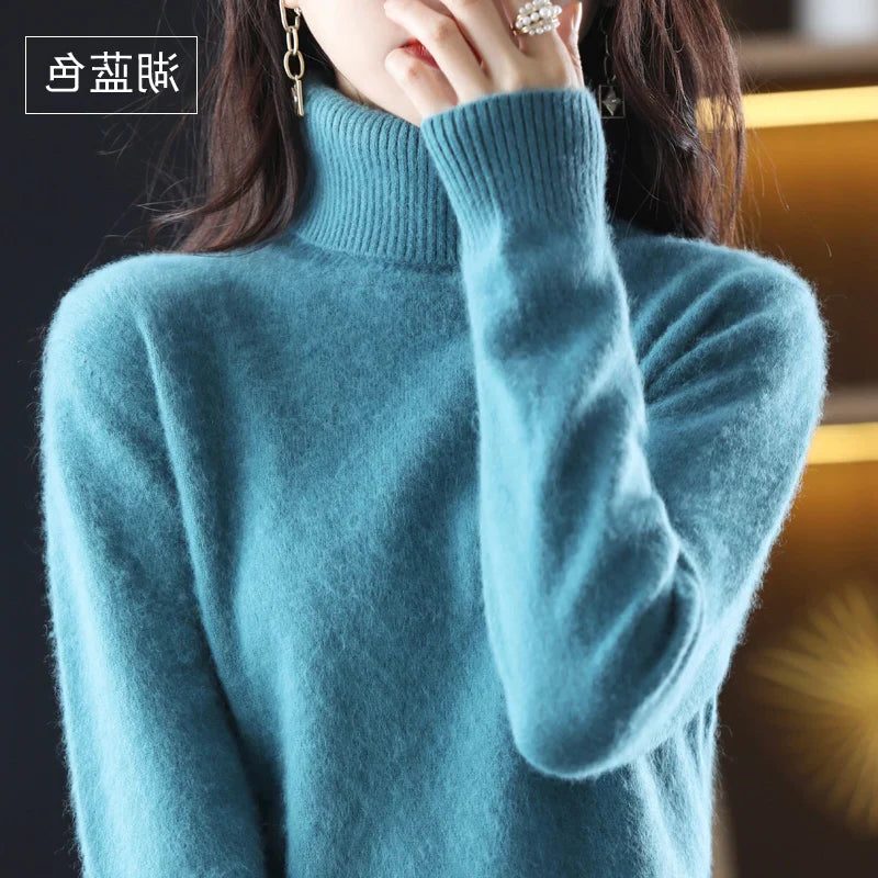 Kelda | Ribbed Knit Turtleneck Sweater for Women
