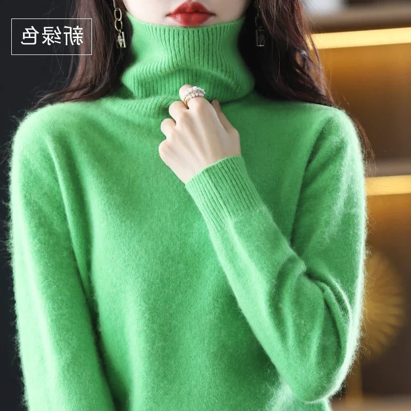 Kelda | Ribbed Knit Turtleneck Sweater for Women