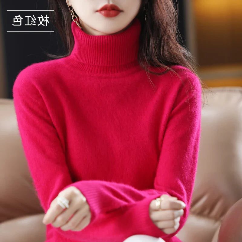 Kelda | Ribbed Knit Turtleneck Sweater for Women