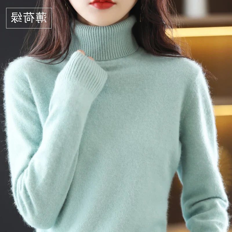 Kelda | Ribbed Knit Turtleneck Sweater for Women