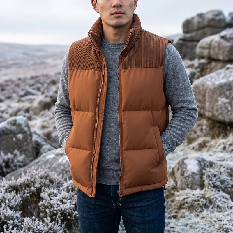 Rupert Corduroy Yoke Puffer Vest