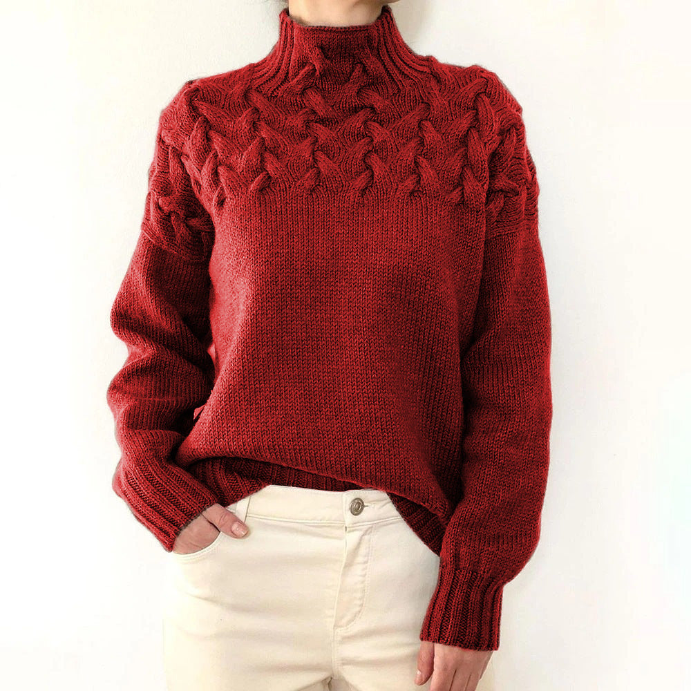 Women's Turtleneck Sweater | For Winter | Size S-3XL | Sky Blue, Dark Green, Red, Blue, Grey, Light Pink and 7 more