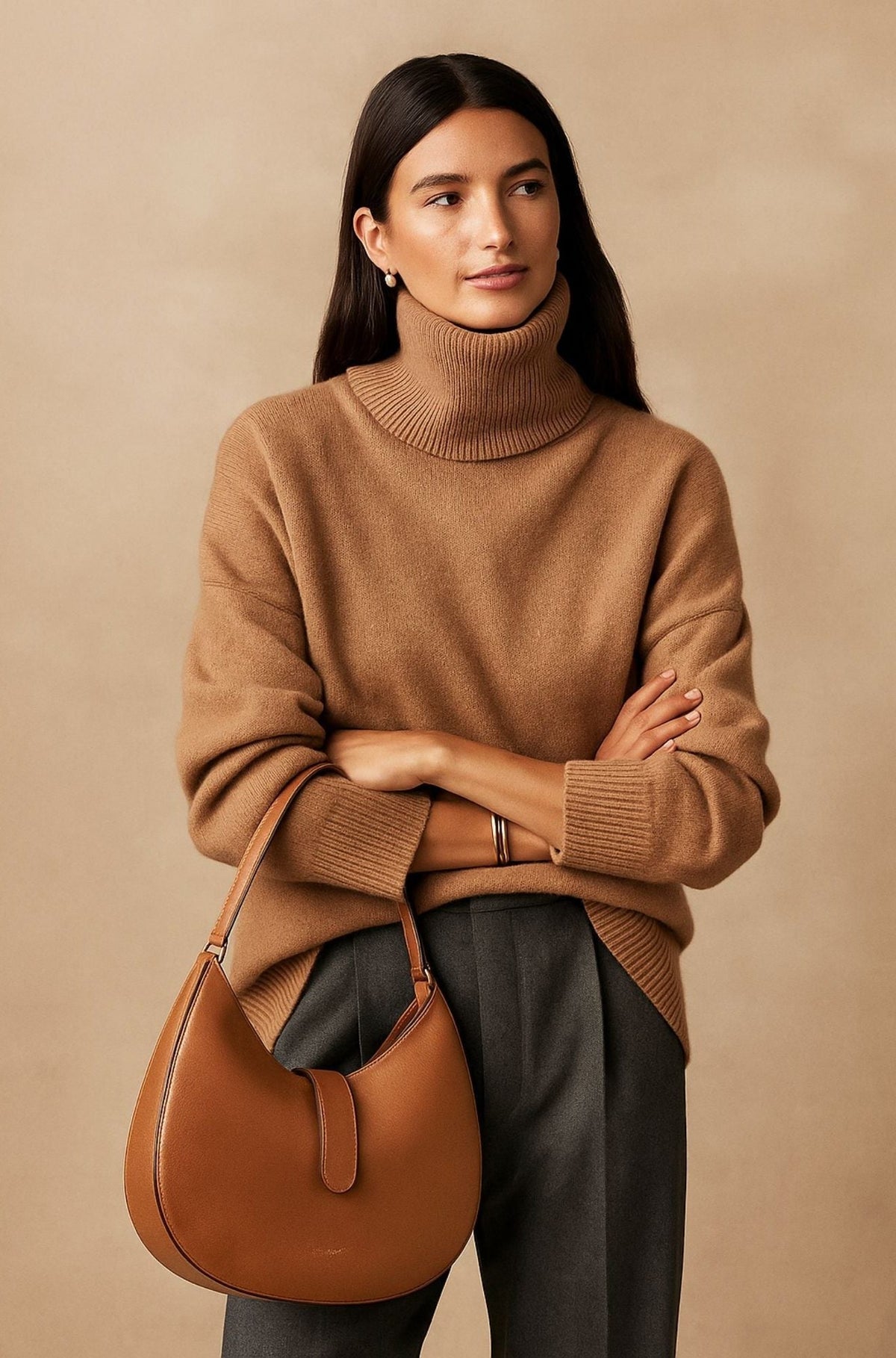 Mina | Cashmere Roll Neck Sweater for Women
