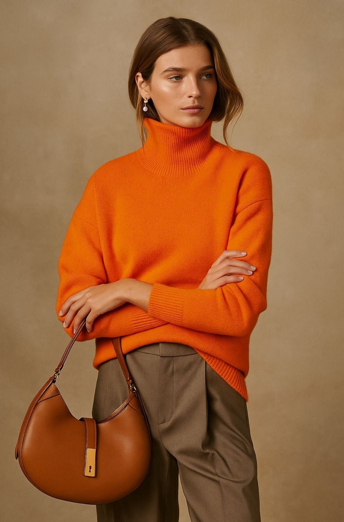 Mina | Cashmere Roll Neck Sweater for Women