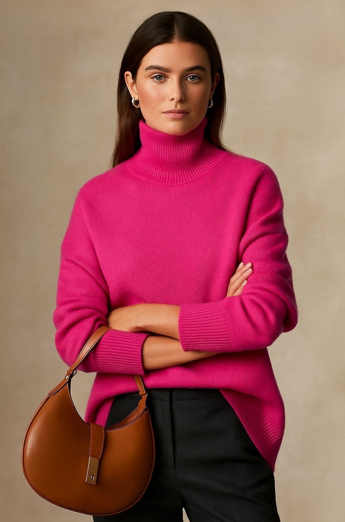 Mina | Cashmere Roll Neck Sweater for Women