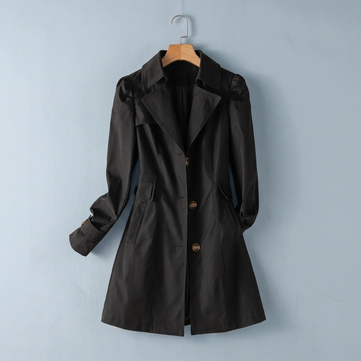 Rosalie Puff Shoulder Tailored Coat