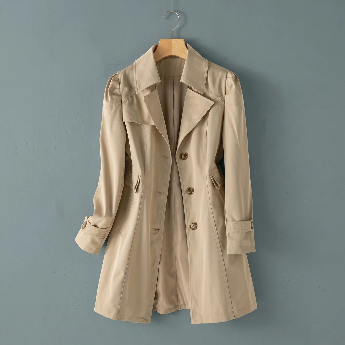 Rosalie Puff Shoulder Tailored Coat