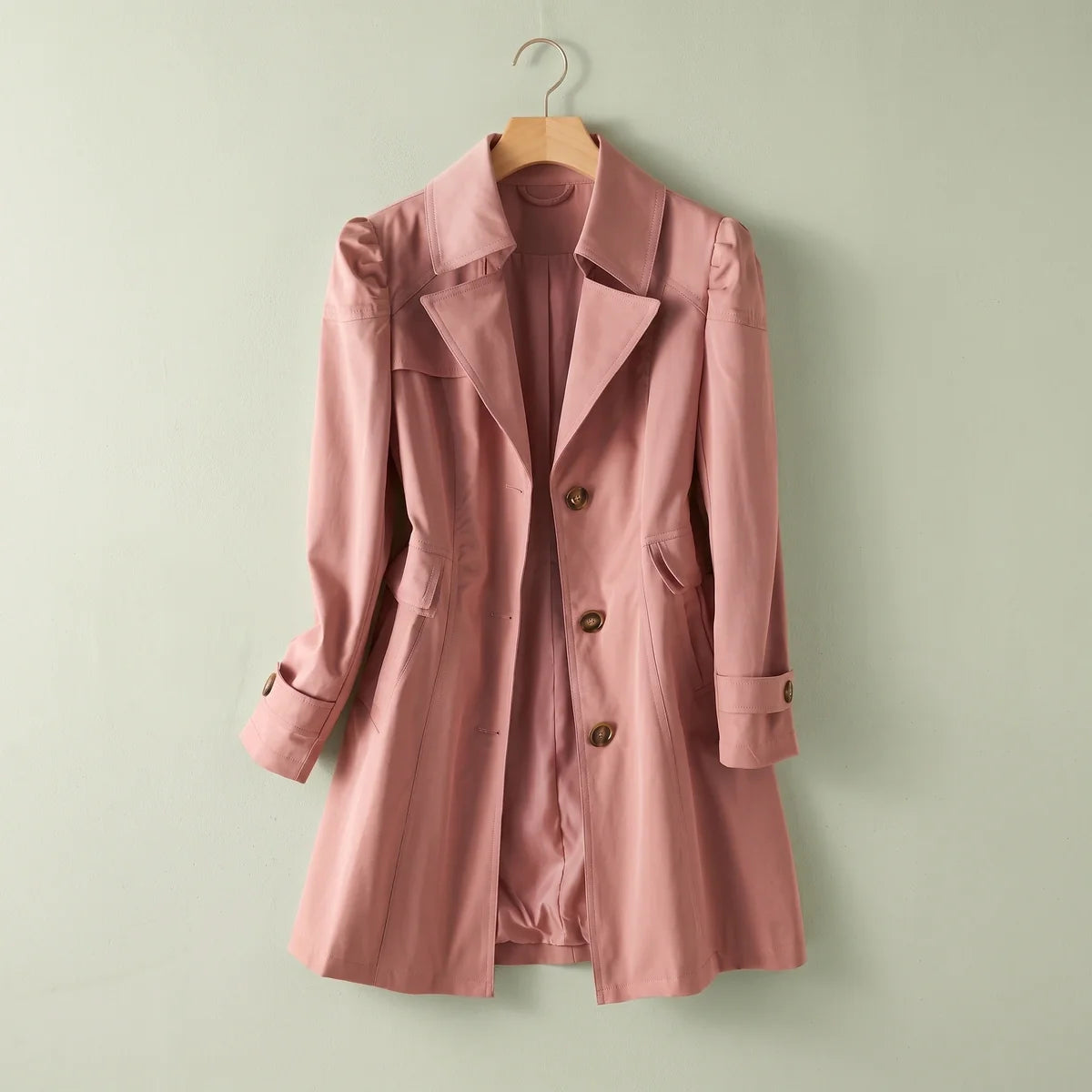 Rosalie Puff Shoulder Tailored Coat