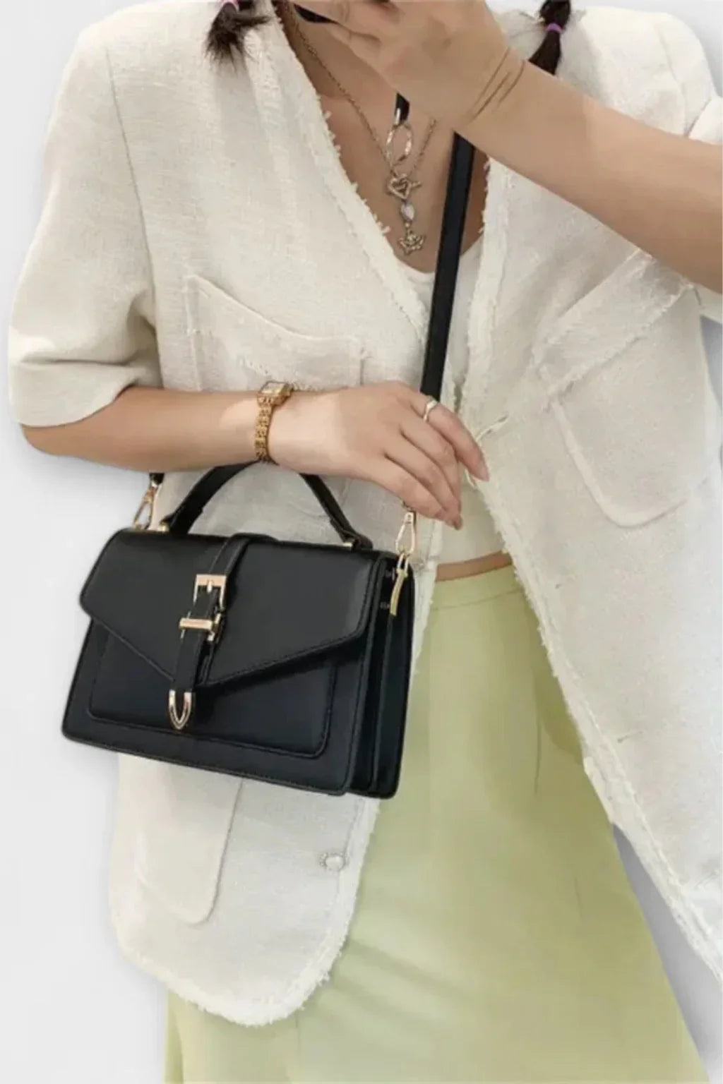 Rosalind | Women's Crossbody Shoulder Handbag with Buckle Flap
