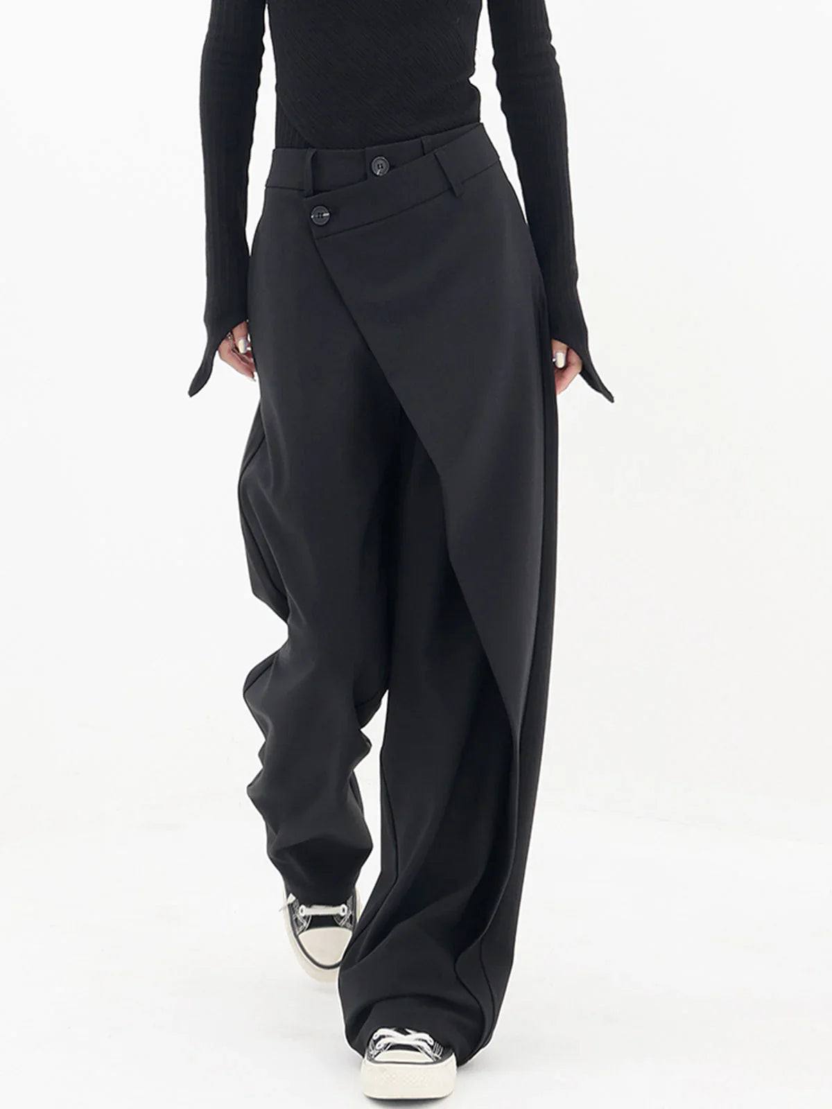 Rosalind | Women's High Waist Baggy Wide Leg Asymmetrical Pants