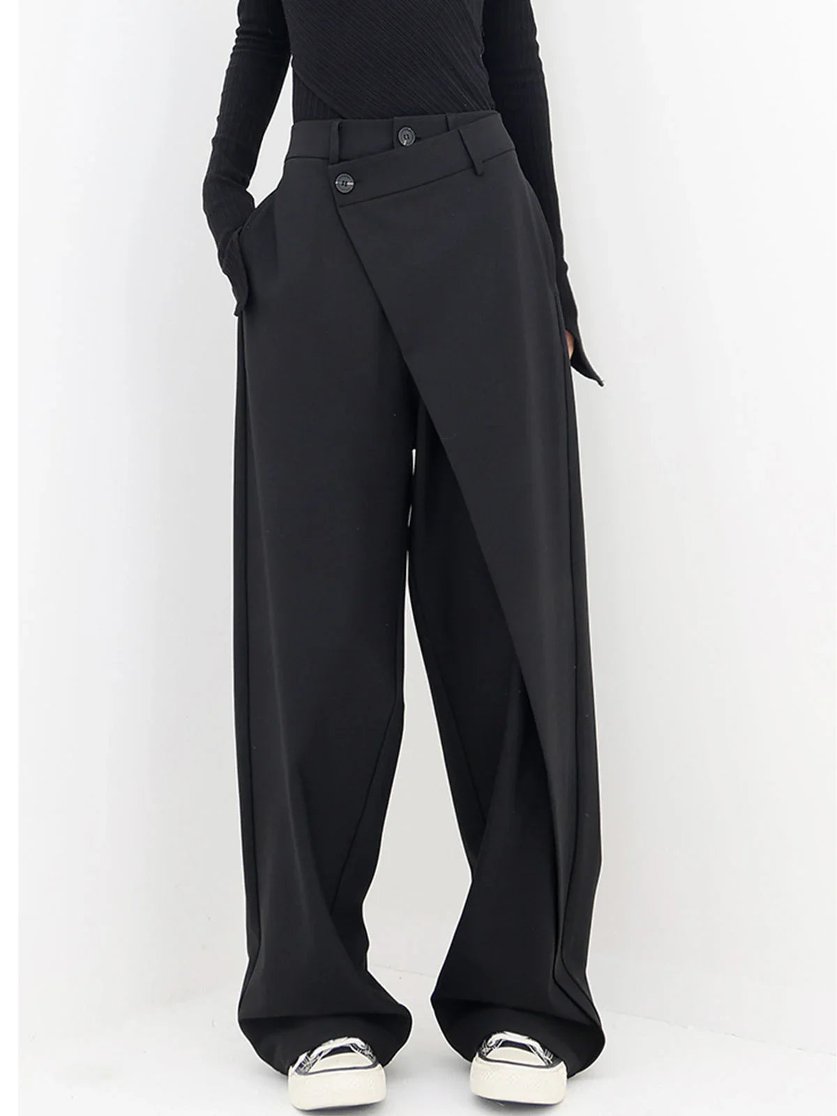 Rosalind | Women's High Waist Baggy Wide Leg Asymmetrical Pants