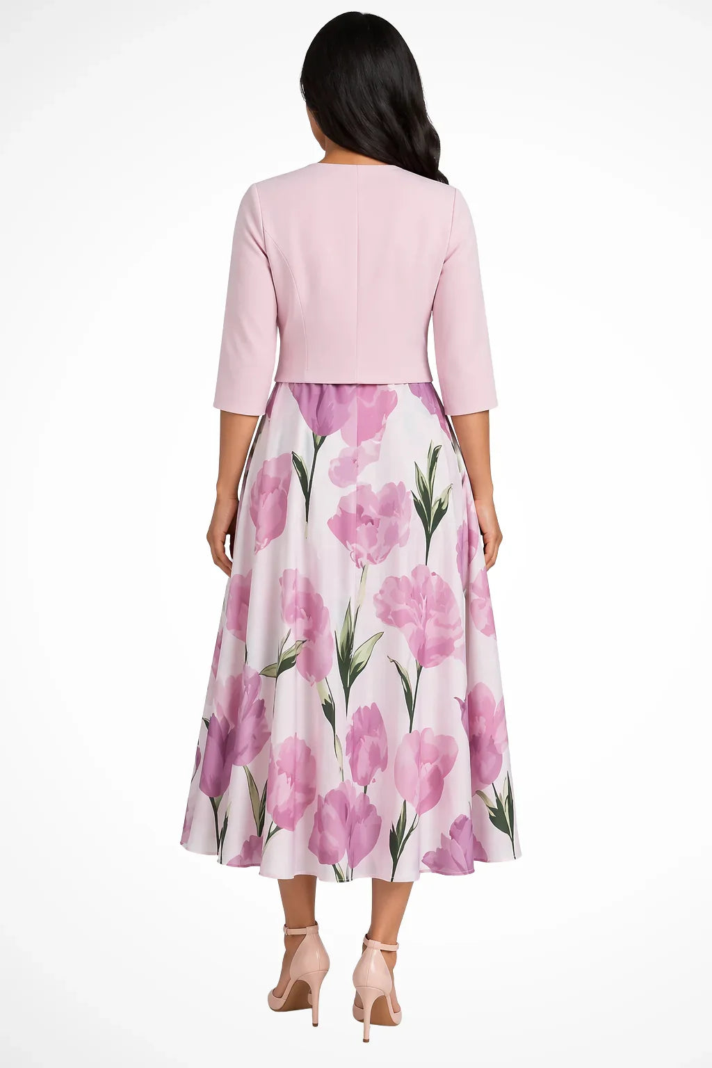 Rosanna | Floral Wedding Guest Maxi Dress with Cropped Jacket