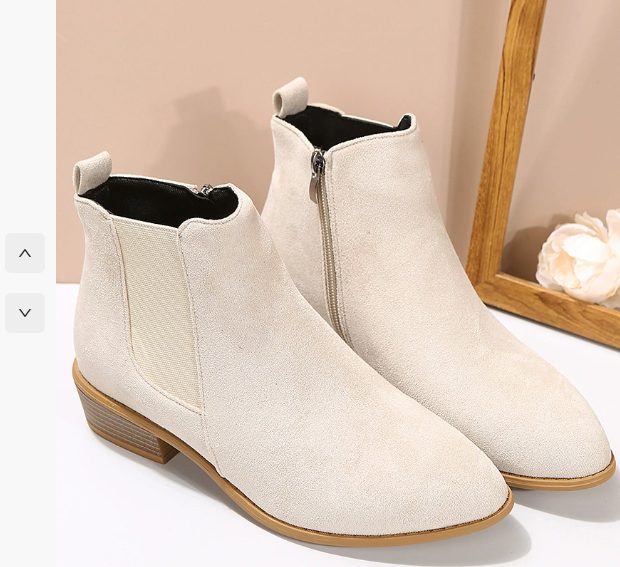 Rosselle | Suede Block Heel Ankle Boots for Women