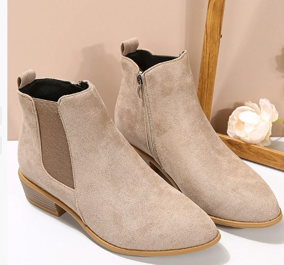 Rosselle | Suede Block Heel Ankle Boots for Women