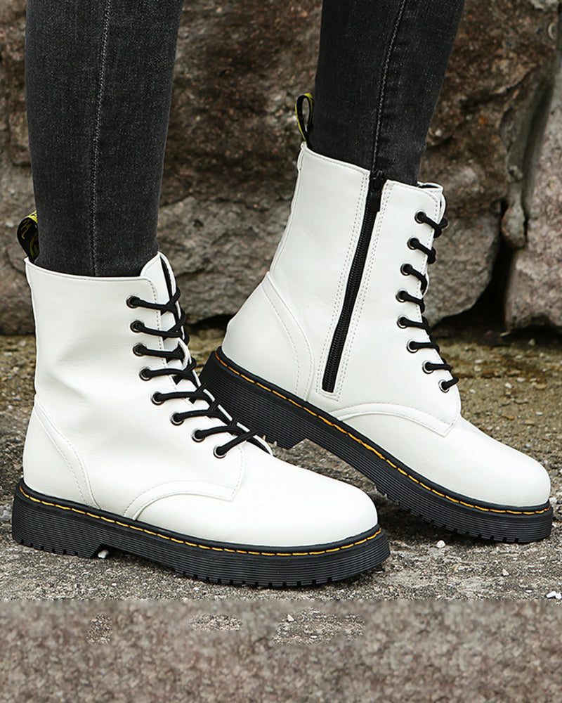 Ruth | Winter Platform Ankle Boots with Lace-Up Closure for Women