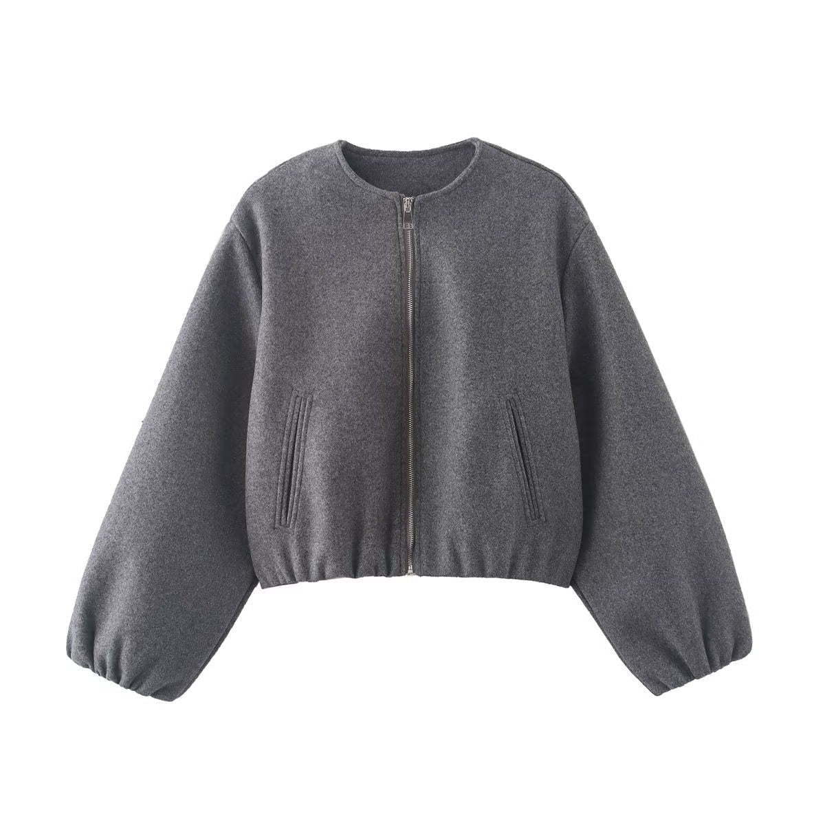 Sade | Cropped Bomber Jacket with Elastic Hem for Women
