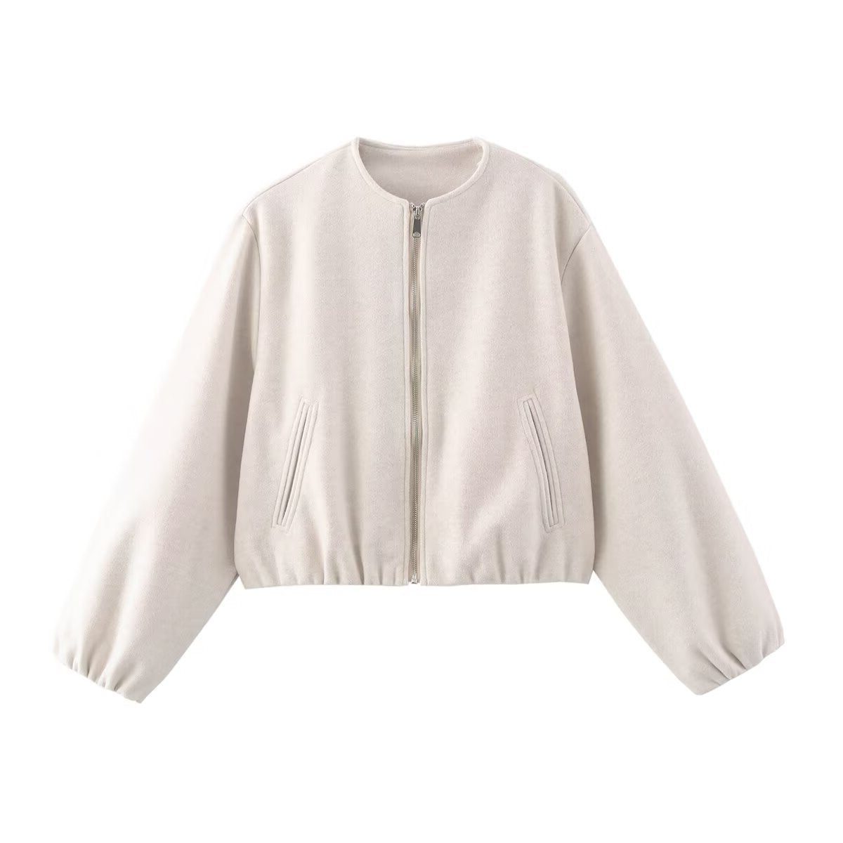 Sade | Cropped Bomber Jacket with Elastic Hem for Women