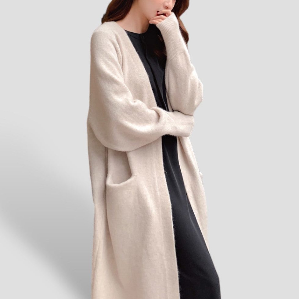 Sade | Cashmere Long Cardigan with Pockets for Women
