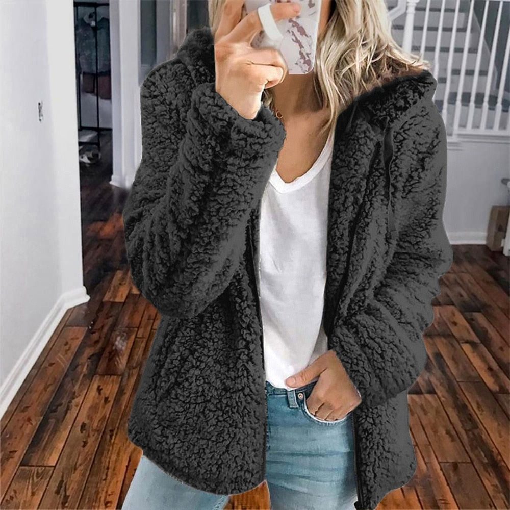 Sancia | Fleece Hooded Jacket for Women