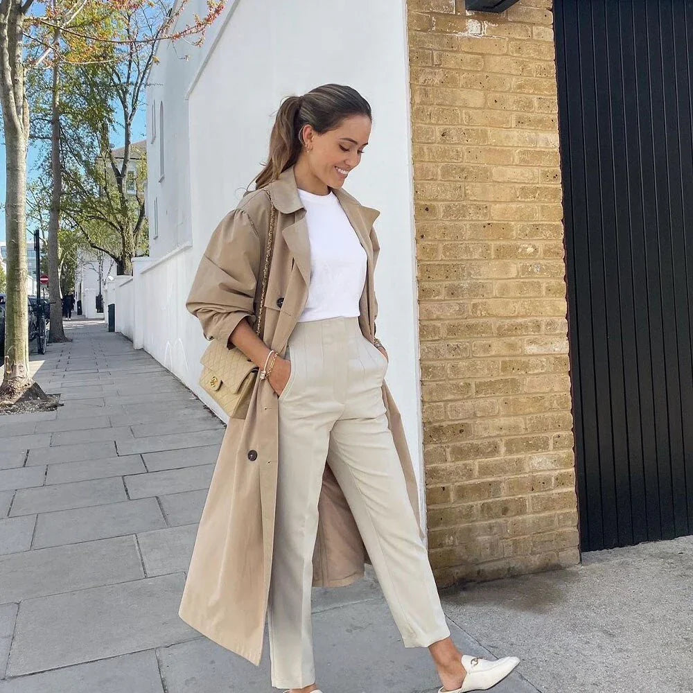 Sandra | Women's Cargo Wide Leg Pants with Cargo Pockets and Elasticated Waist