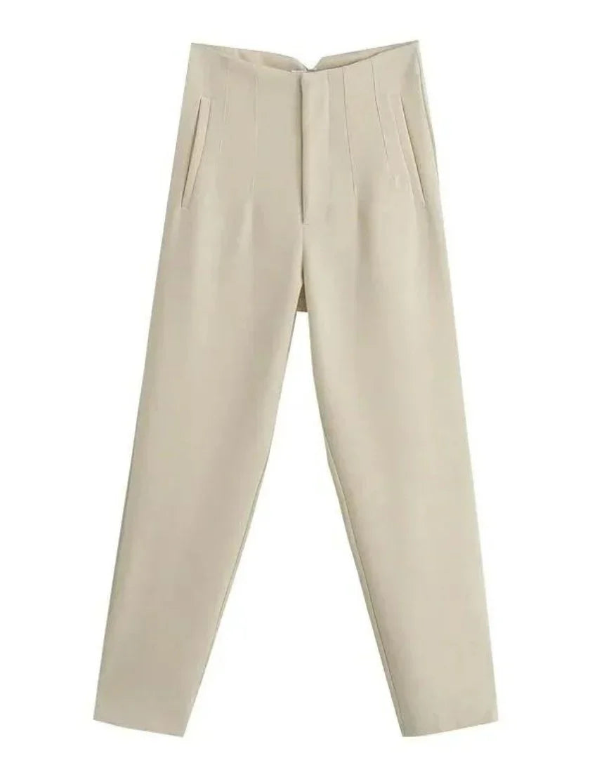 Sandra | Women's Cargo Wide Leg Pants with Cargo Pockets and Elasticated Waist