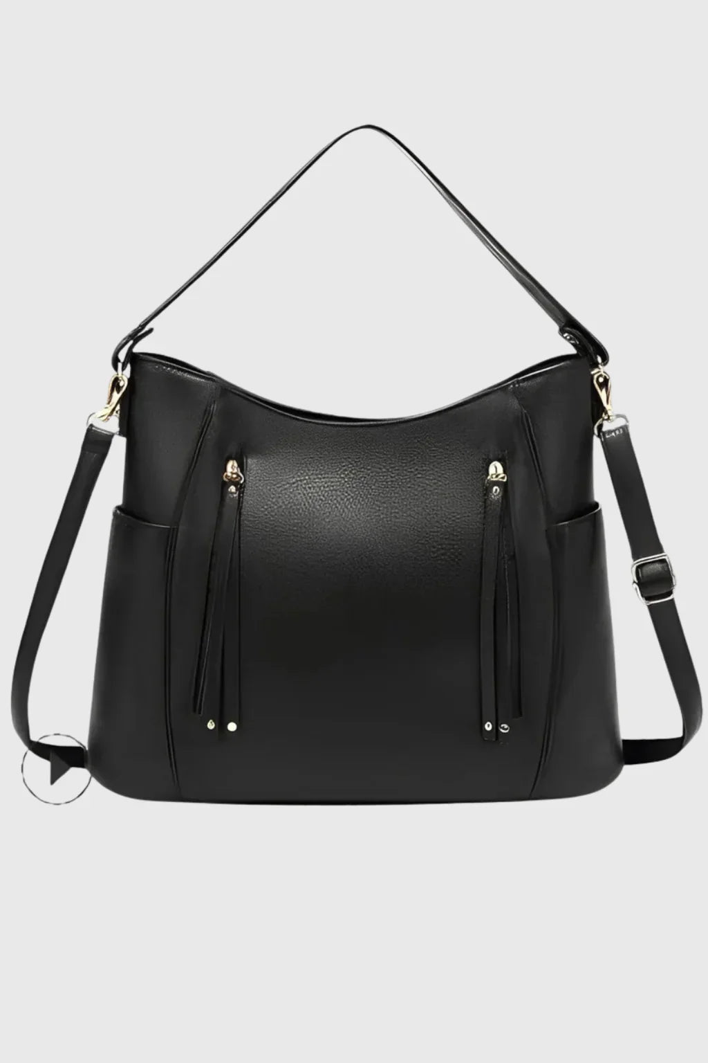 Sandra | Women's Large Hobo Shoulder Bag with Zip Pockets and Adjustable Strap