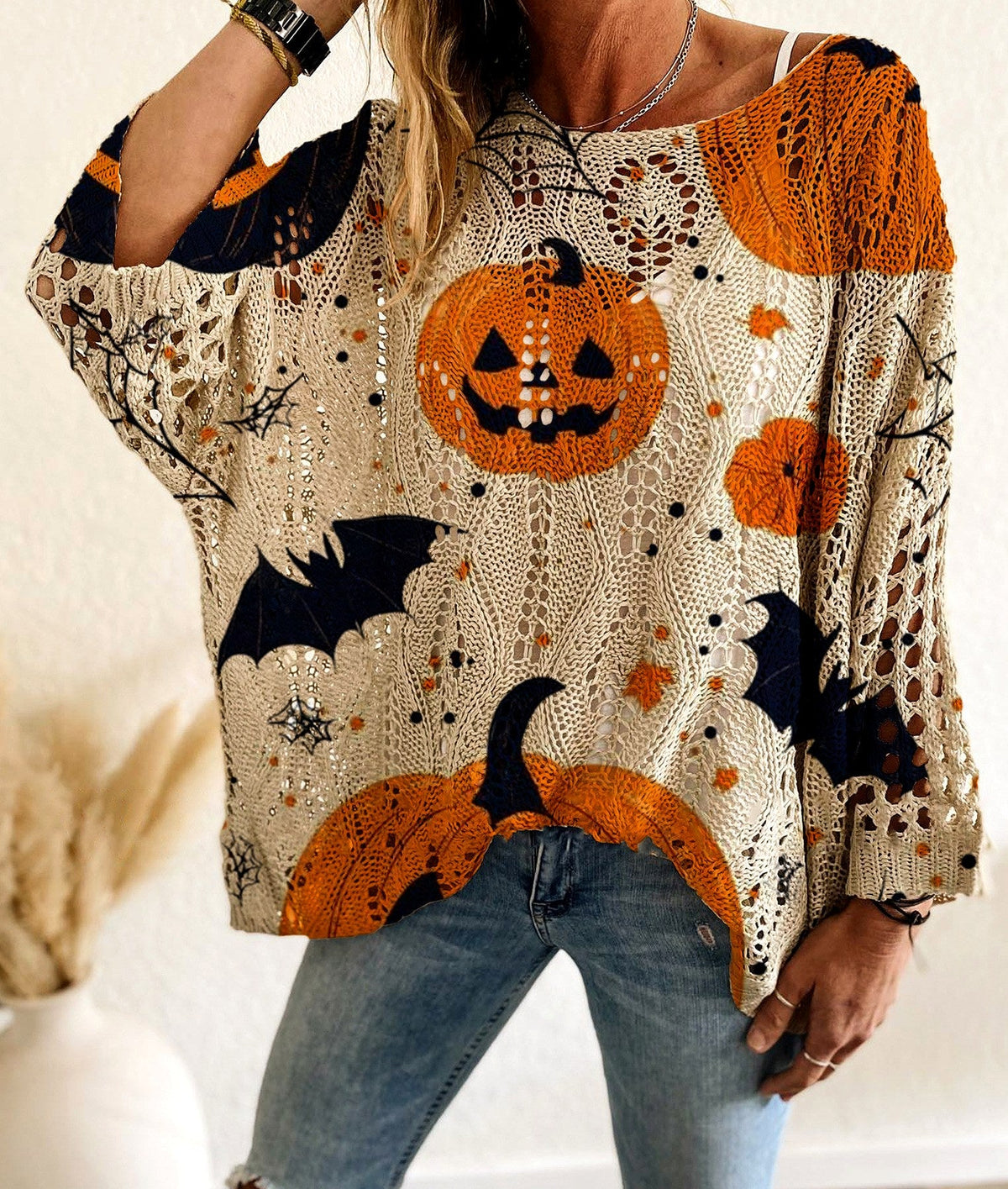 Sandra - Women's Crochet Halloween Pattern Sweater
