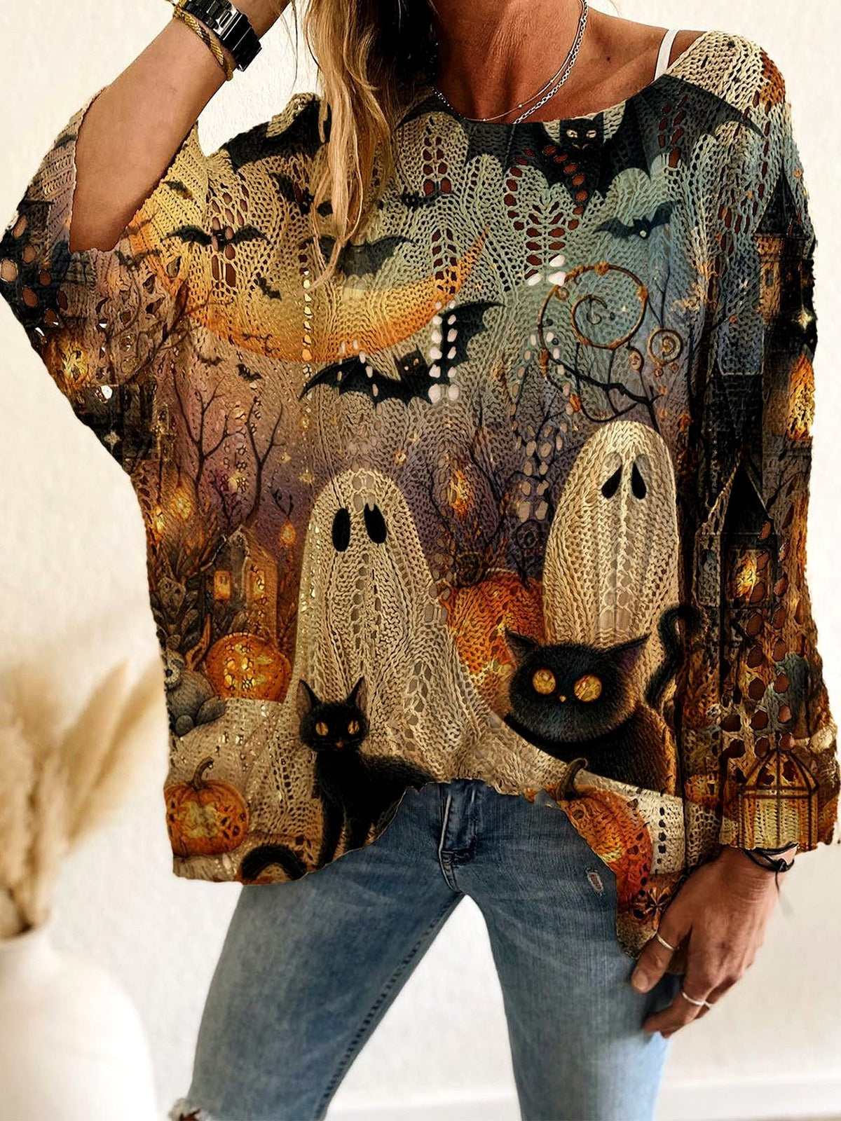 Sandra - Women's Crochet Halloween Pattern Sweater