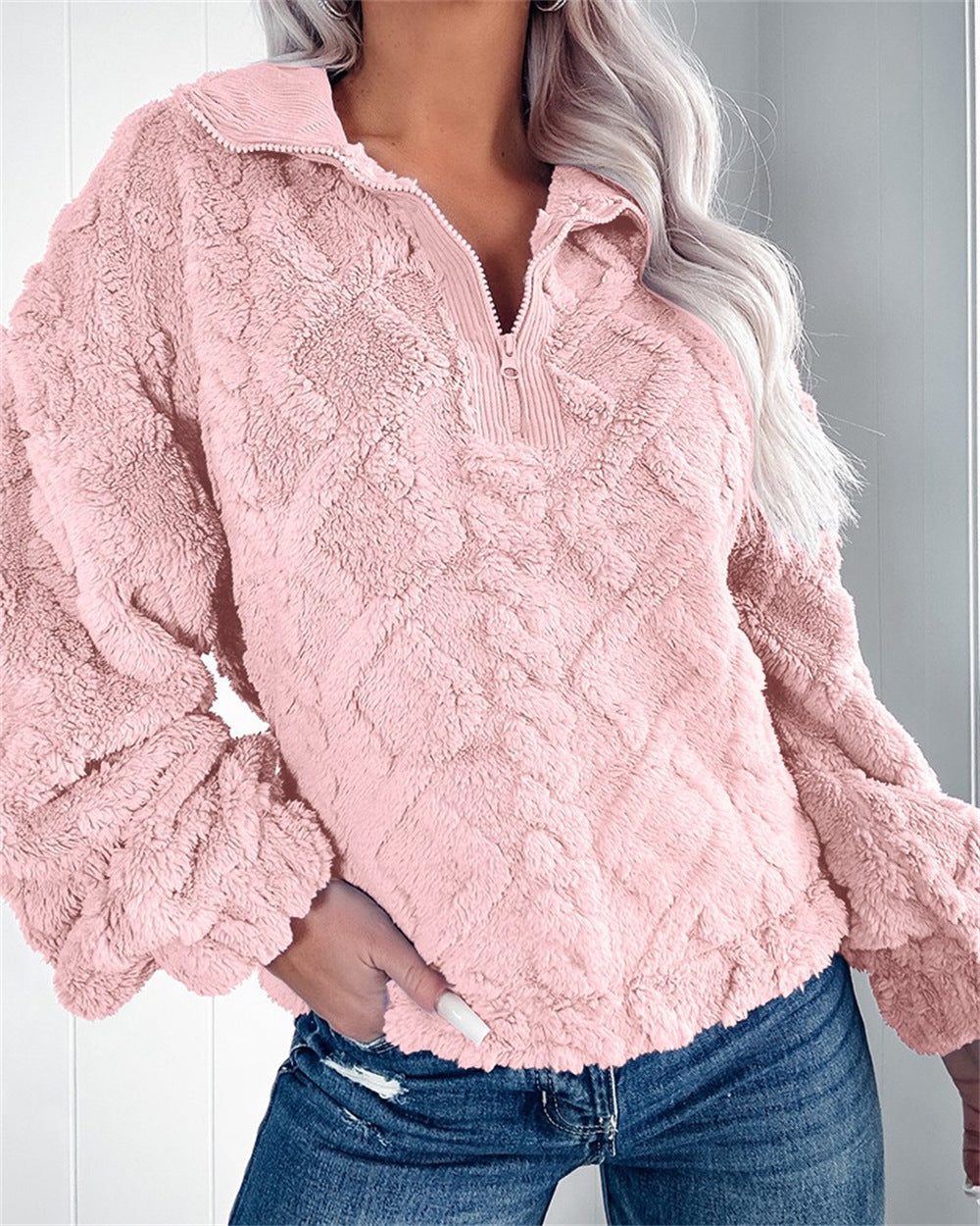 Scarlett | Fleece Quarter Zip Pullover for Women
