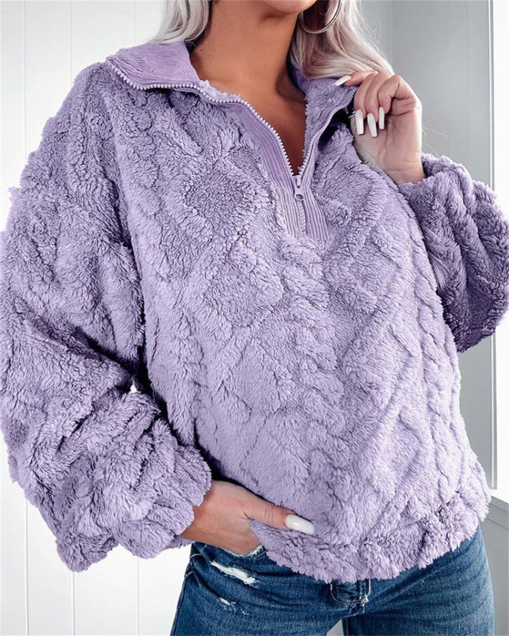 Scarlett | Fleece Quarter Zip Pullover for Women