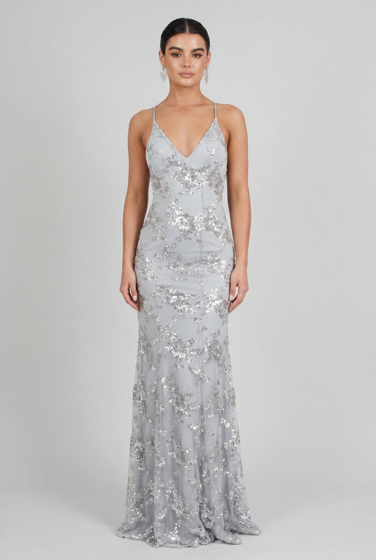 Adriane | Sequin Maxi Dress with Spaghetti Straps for Women
