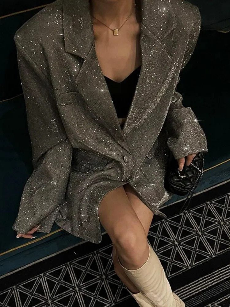 Corisande | Sequin Oversized Blazer for Women