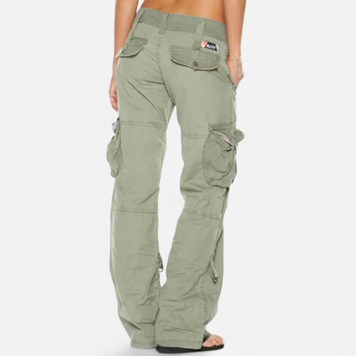 Serena | Women's Wide Leg Cargo Pants with Zipper Pockets