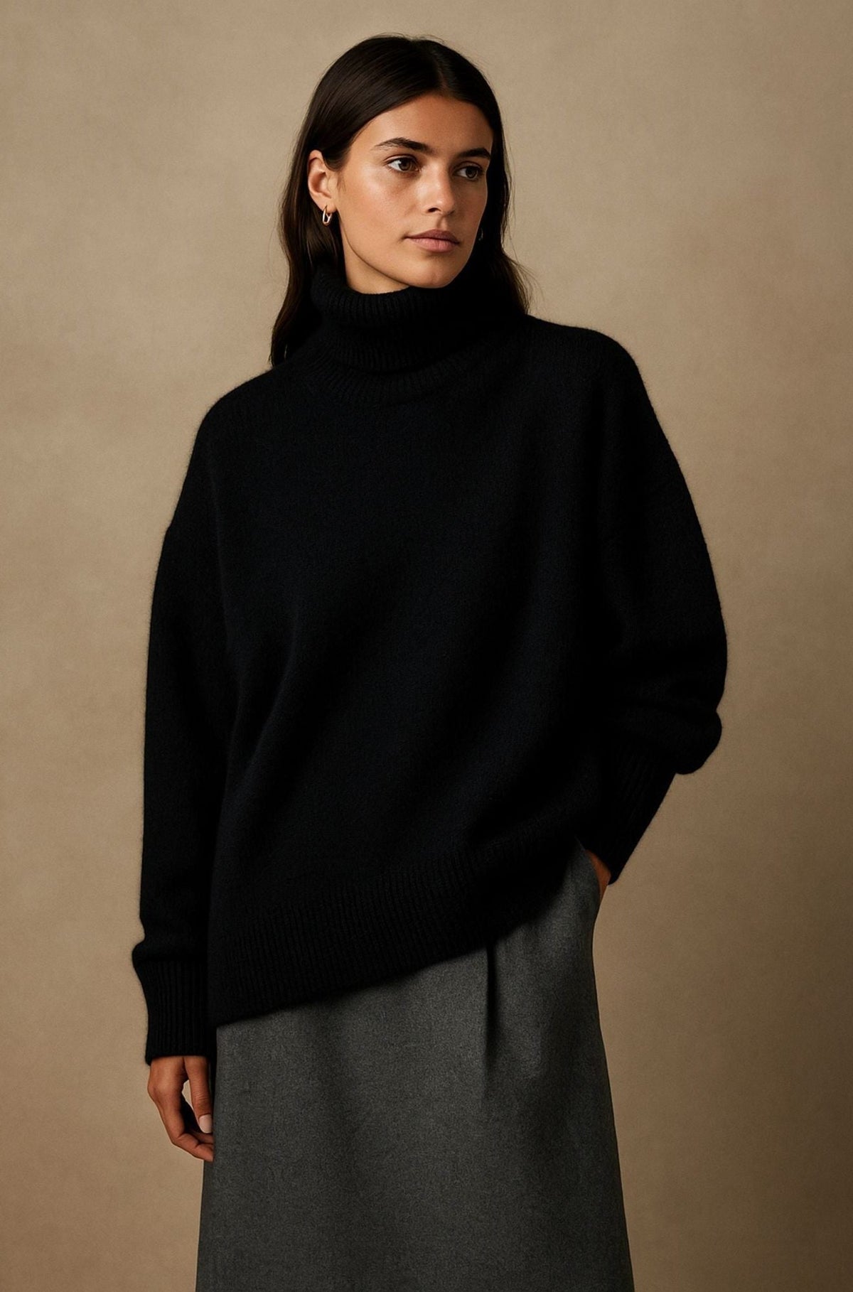 Shirin | Cashmere Oversized Turtleneck Sweater for Women