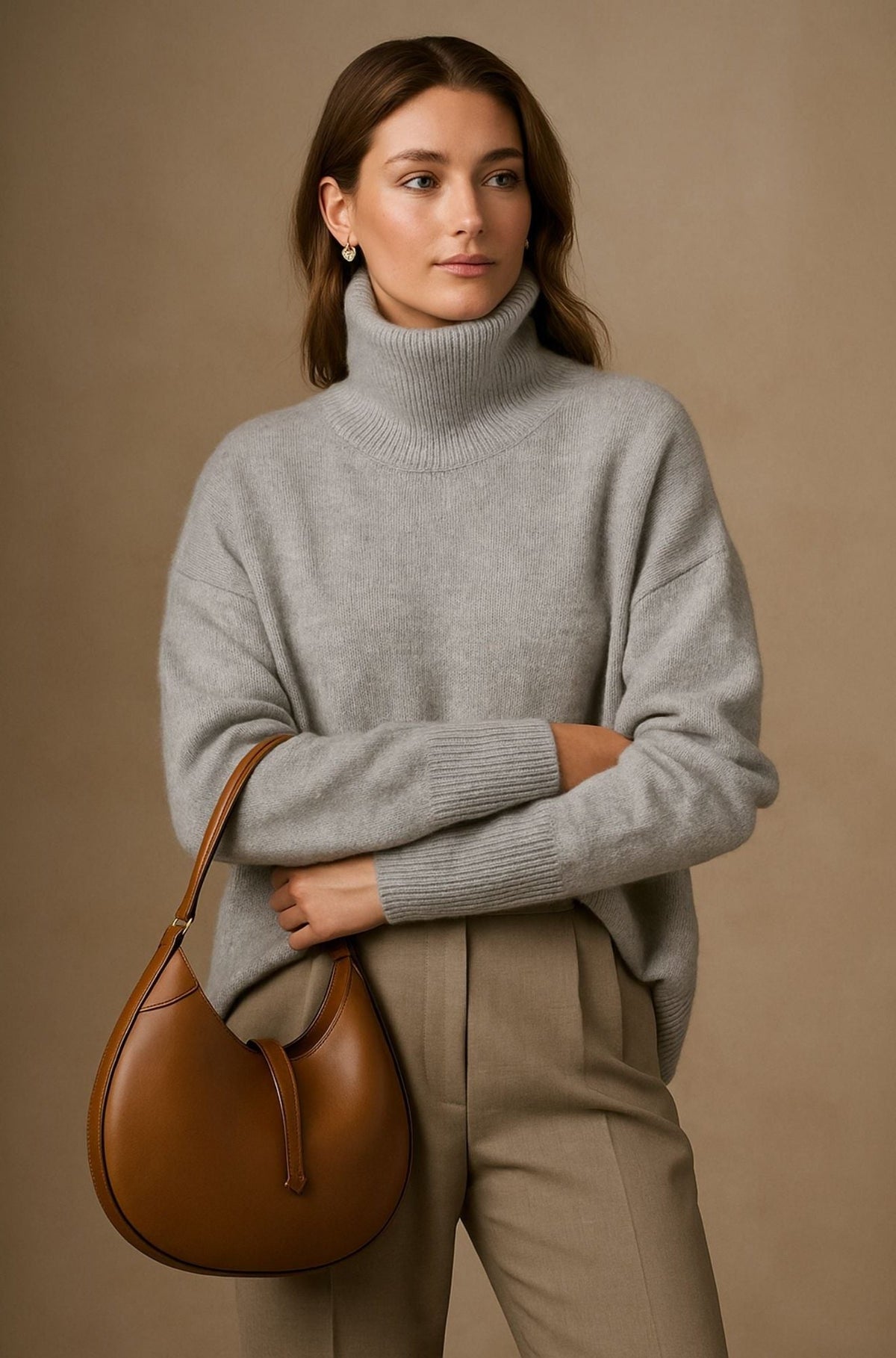 Shirin | Cashmere Oversized Turtleneck Sweater for Women