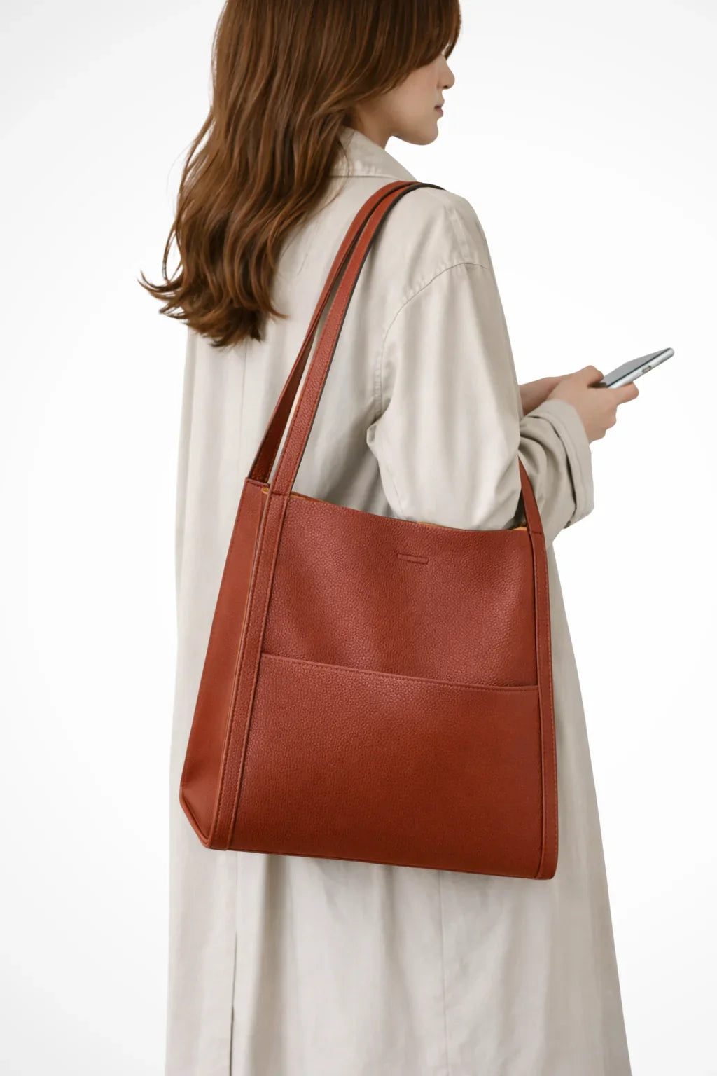 Sian | Women's Tote Shoulder Bag with Front Pocket