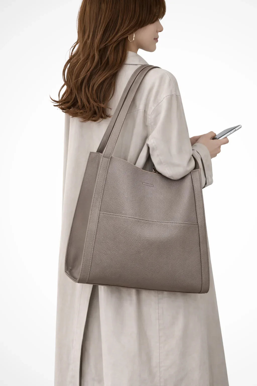 Sian | Women's Tote Shoulder Bag with Front Pocket