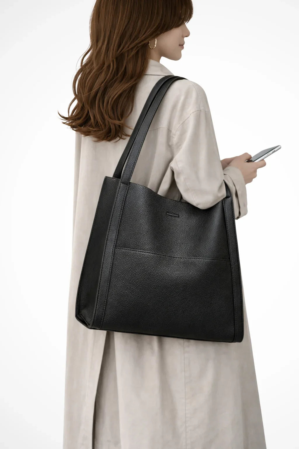 Sian | Women's Tote Shoulder Bag with Front Pocket